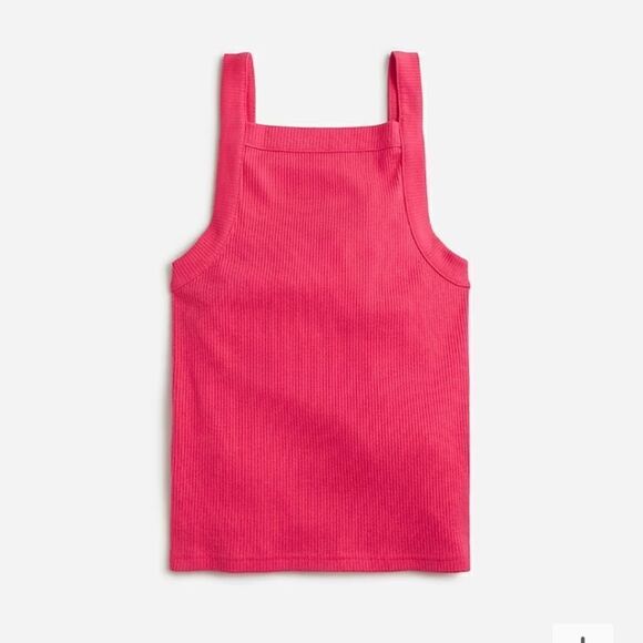 J Crew Square Neck Ribbed Tank Top XSMALL NWT - Picture 1 of 5